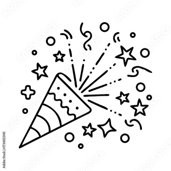 Fototapeta Line cute element set, vector illustration