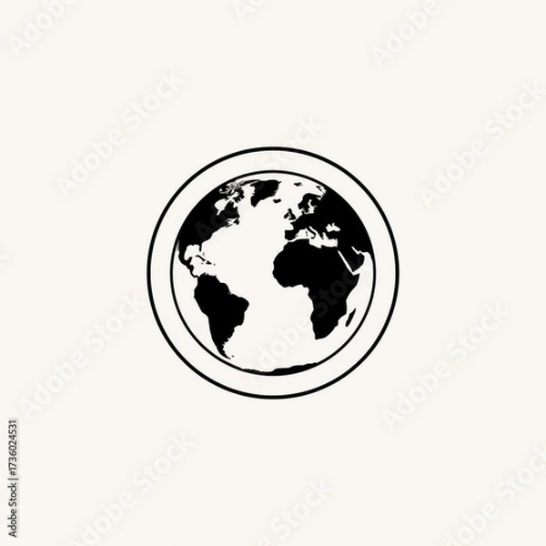 Obraz earth globe vector illustration