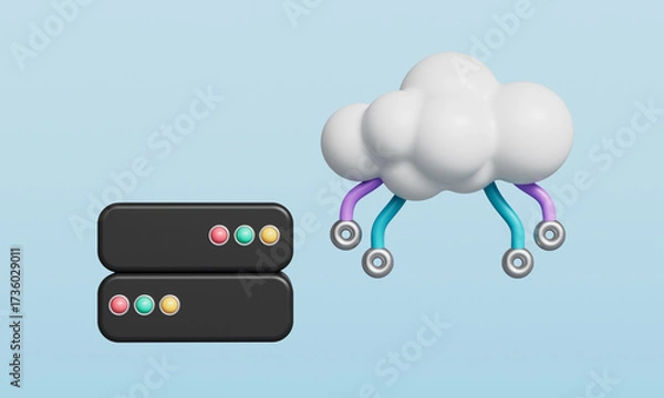 Obraz 데이터 클라우드 서버 아이콘 Data Cloud Server Icon