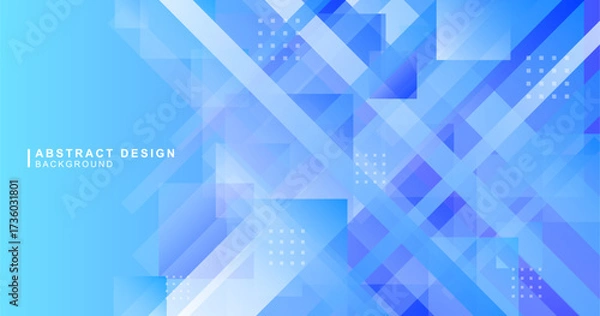 Obraz 交差するグラデーションの線と四角形の抽象的な背景素材