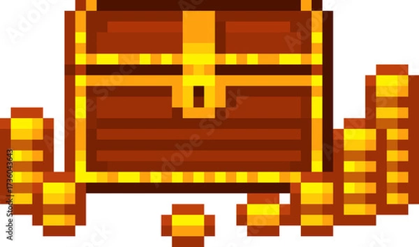 Fototapeta 픽셀 보물 상자