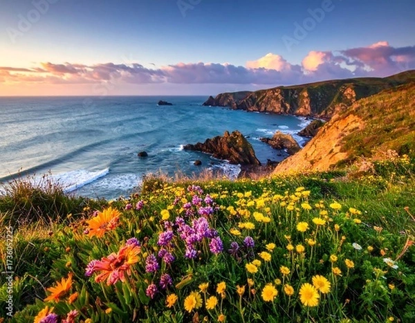 Obraz Coastal Sunset Bloom.