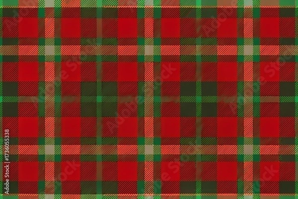 Fototapeta red and green plaid