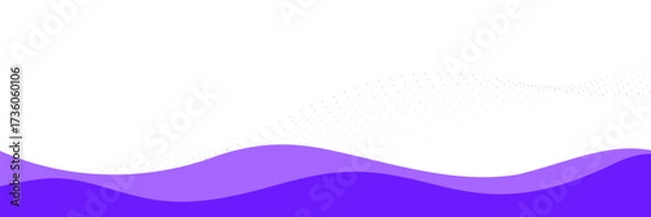 Fototapeta stylish purple wave banner template with dotted pattern background suitable for modern digital design