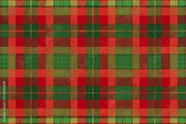 Fototapeta red and green plaid pattern