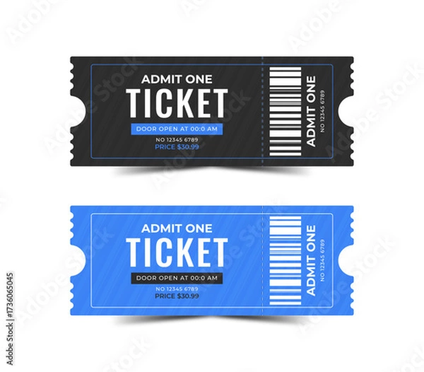 Obraz Tickets, Admit One Tickets, Multipurpose retro ticket