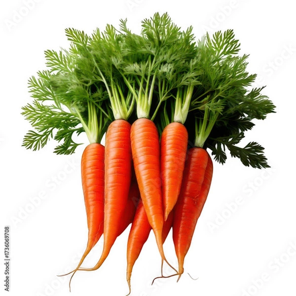 Fototapeta a group of carrots with leaves