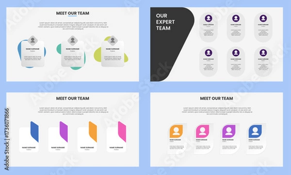 Obraz Meet our team presentation template for business pitch deck