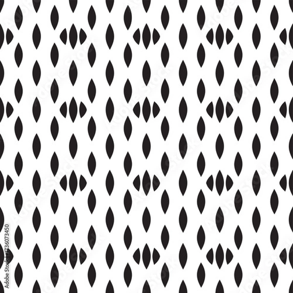 Obraz Abstract Black Oval Geometric Vector Pattern Illustration
