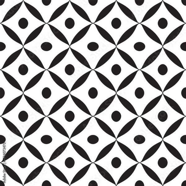 Obraz Abstract Black Oval Geometric Vector Pattern Illustration