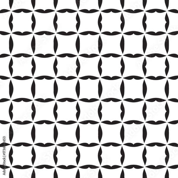 Obraz Abstract Black Oval Geometric Vector Pattern Illustration