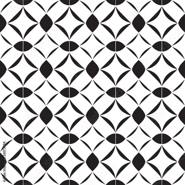 Obraz Abstract Black Oval Geometric Vector Pattern Illustration