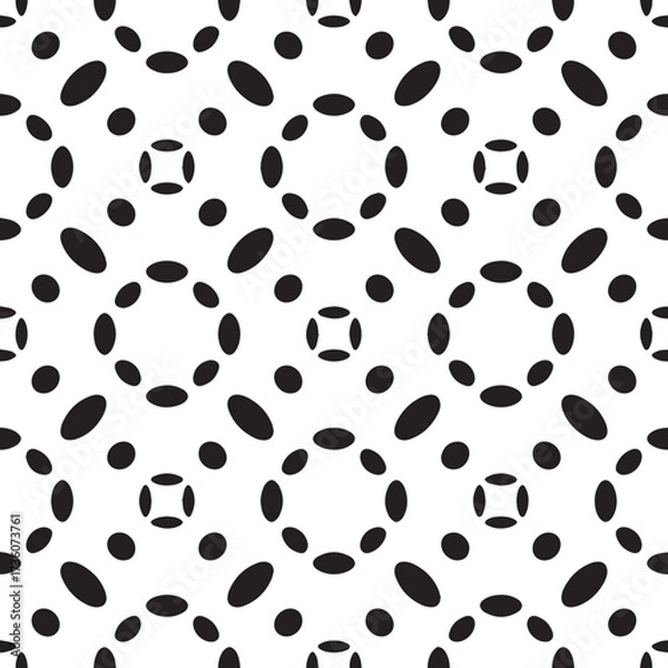 Obraz Abstract Black Oval Geometric Vector Pattern Illustration