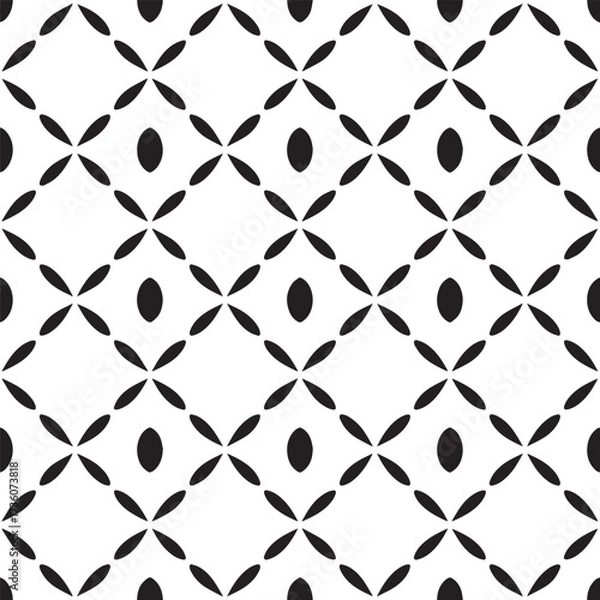 Obraz Abstract Black Oval Geometric Vector Pattern Illustration