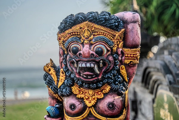 Obraz Temples in Indonesia with statues