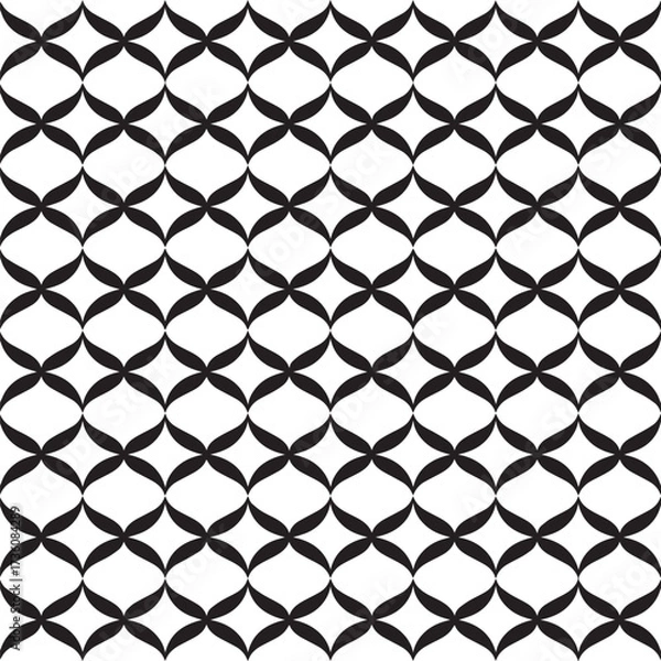 Obraz Abstract Black Oval Geometric Vector Pattern Illustration
