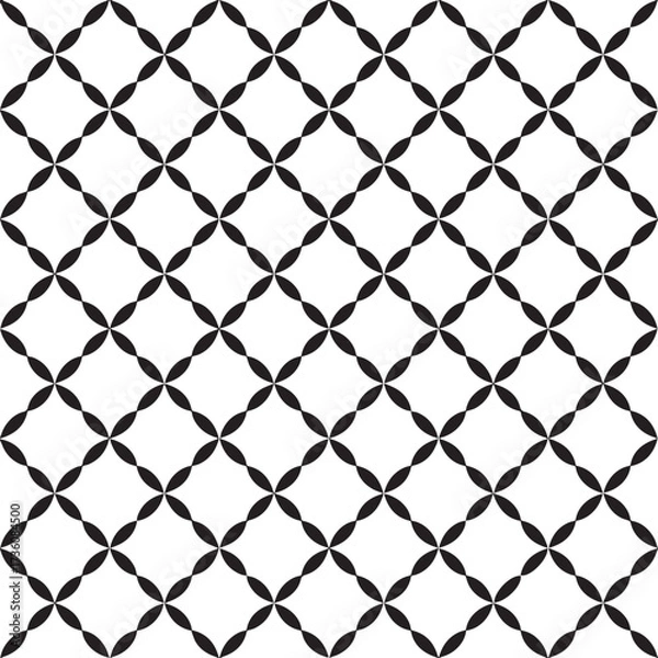 Obraz Abstract Black Oval Geometric Vector Pattern Illustration