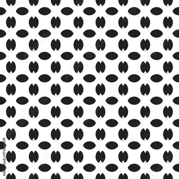 Obraz Abstract Black Oval Geometric Vector Pattern Illustration