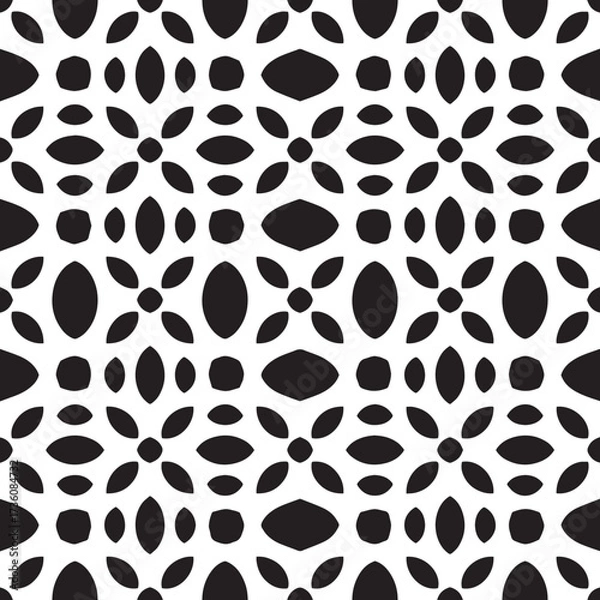 Obraz Abstract Black Oval Geometric Vector Pattern Illustration