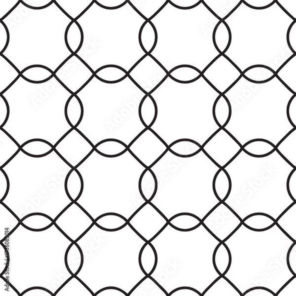 Obraz Abstract Black Oval Geometric Vector Pattern Illustration