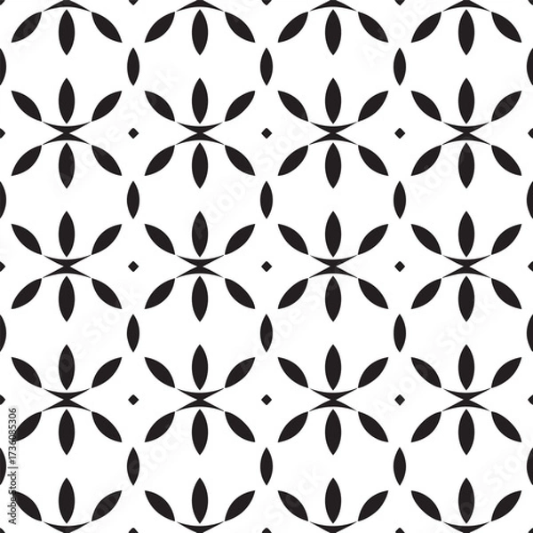 Obraz Abstract Black Oval Geometric Vector Pattern Illustration