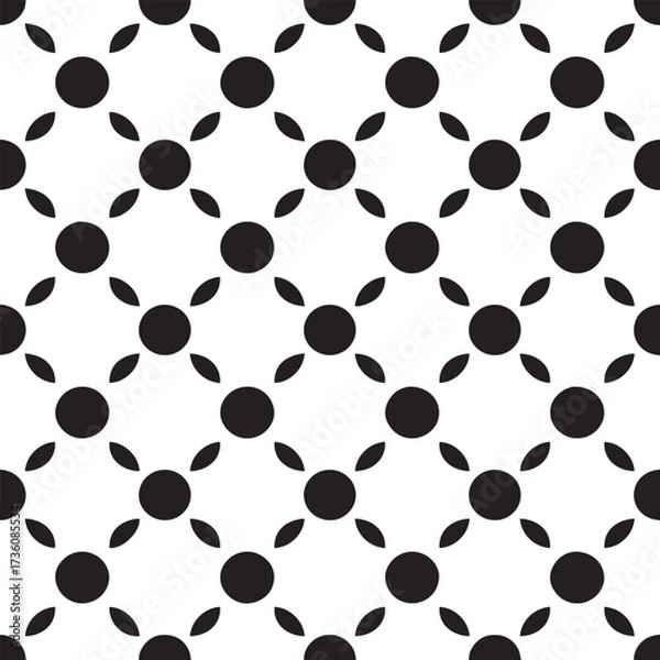 Obraz Abstract Black Oval Geometric Vector Pattern Illustration