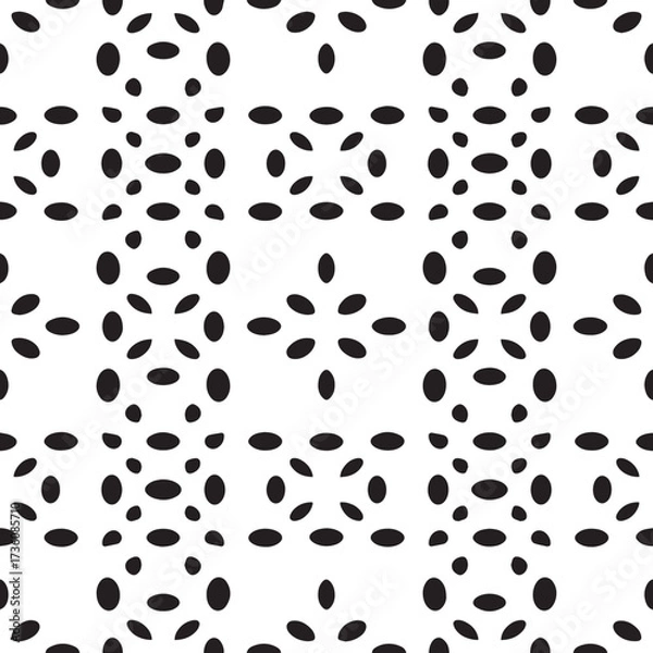Obraz Abstract Black Oval Geometric Vector Pattern Illustration