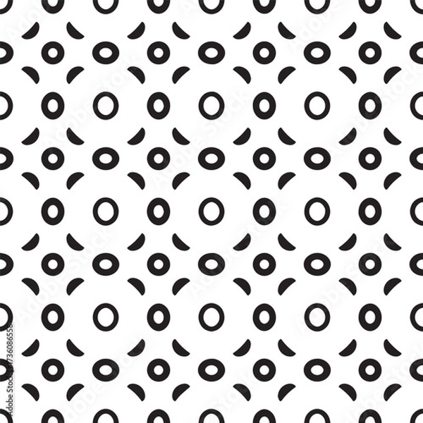 Obraz Abstract Black Oval Geometric Vector Pattern Illustration