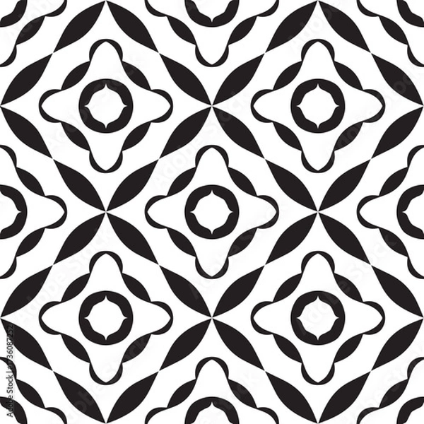 Obraz Abstract Black Oval Geometric Vector Pattern Illustration