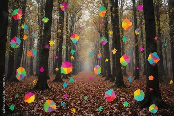 Obraz colorful christmas tree