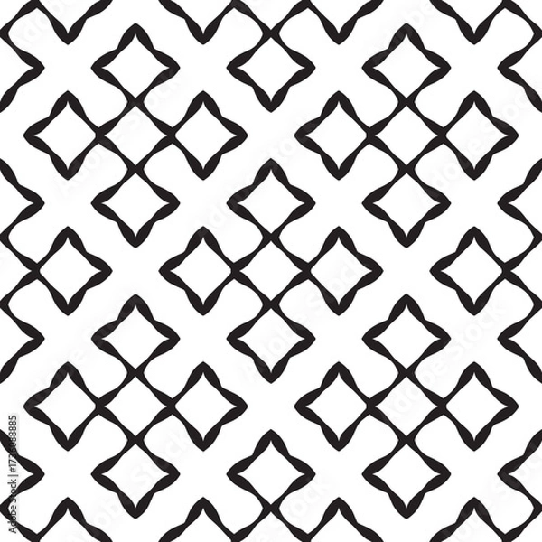 Obraz Abstract Black Oval Geometric Vector Pattern Illustration