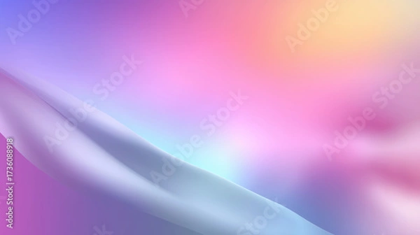 Fototapeta Soft pastel colors blend seamlessly abstract design, creating calming and dreamy atmosphere. gentle curves and gradients evoke sense