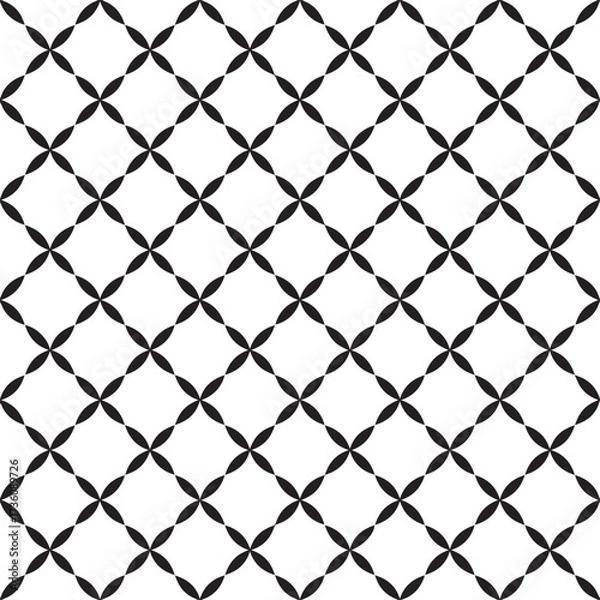 Obraz Abstract Black Oval Geometric Vector Pattern Illustration
