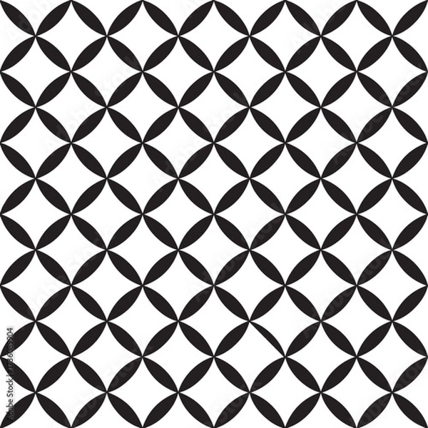 Obraz Abstract Black Oval Geometric Vector Pattern Illustration