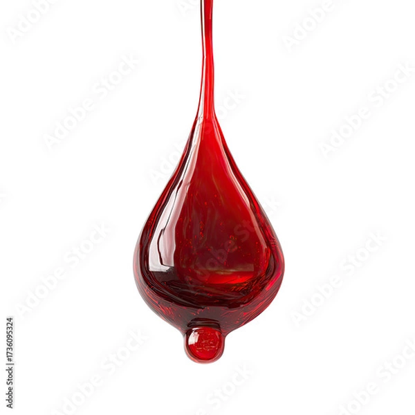 Obraz Red liquid droplet, close-up