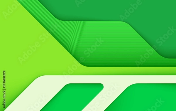 Fototapeta Abstract green background with square pattern and light wave design