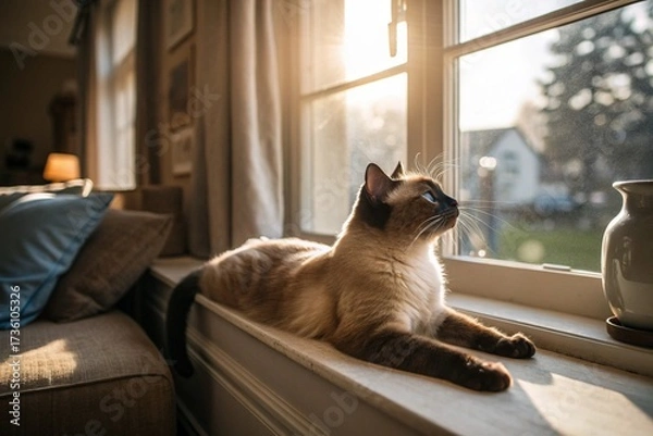 Fototapeta cat sitting on a chair