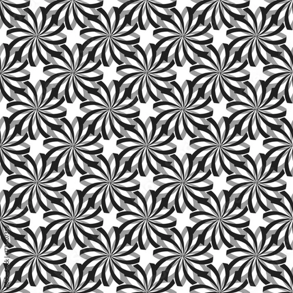 Fototapeta Abstract seamless pattern whit black spiral