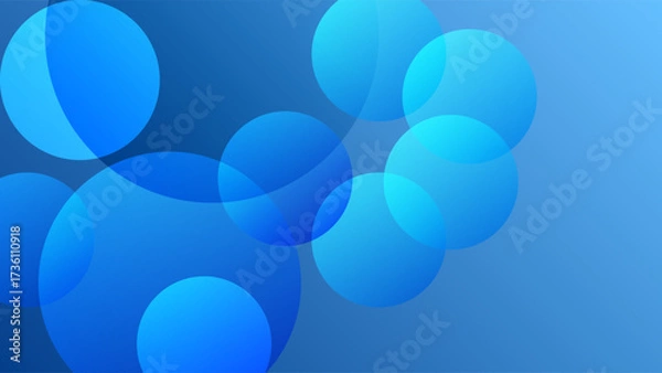 Fototapeta ABSTRACT BACKGROUND ELEGANT BLUE GRADIENT SMOOTH LIQUID COLORFUL DESIGN WITH CIRCLE GEOMETRIC SHAPES VECTOR TEMPLATE GOOD FOR MODERN WEBSITE, WALLPAPER, COVER DESIGN 