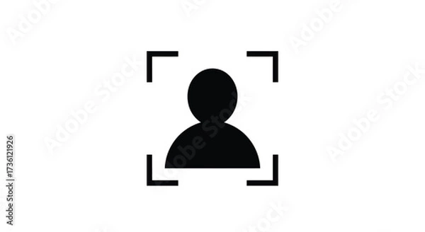 Fototapeta Person icon in focus for user profile