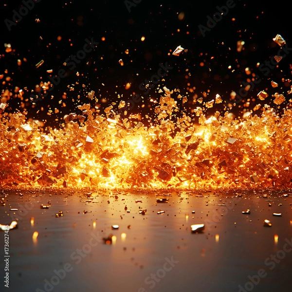 Fototapeta explosion of gold