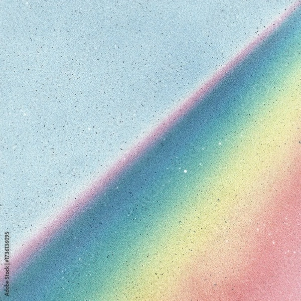 Fototapeta A vibrant abstract rainbow over a light blue sky, creating a beautiful and colorful display. The artwork showcases a gentle gradient