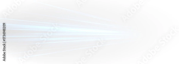 Fototapeta Light motion effect for banners. Blue lines. Speed ​​effect on blue background. Light, speed and motion lines on white background .PNG	