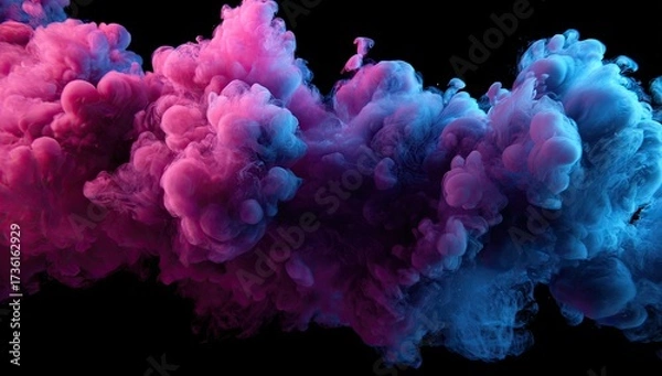 Fototapeta Abstract ink cloud in vibrant hues
