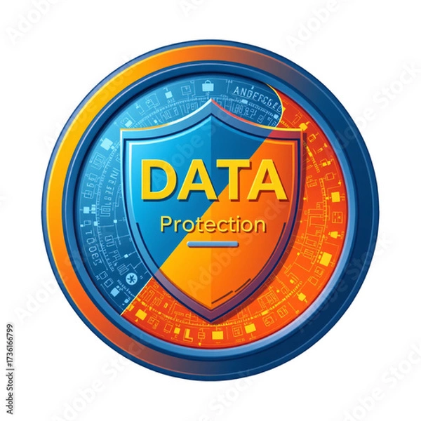 Obraz Data protection measures for businesses enhancing security in the digital age graphic design professional environment informative viewpoint