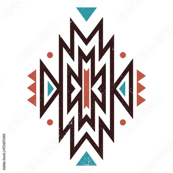 Fototapeta Aztec Tribal Vector art for print on demand projects
