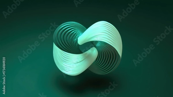 Fototapeta Abstract 3d render illustrating an infinity knot shape