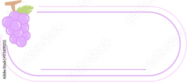 Fototapeta Cute Fruit Label Name Tag Frame Sweet Text Box