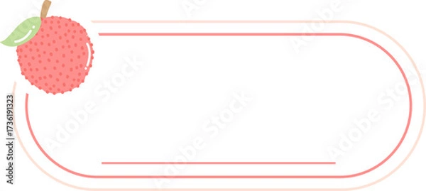 Fototapeta Cute Fruit Label Name Tag Frame Sweet Text Box