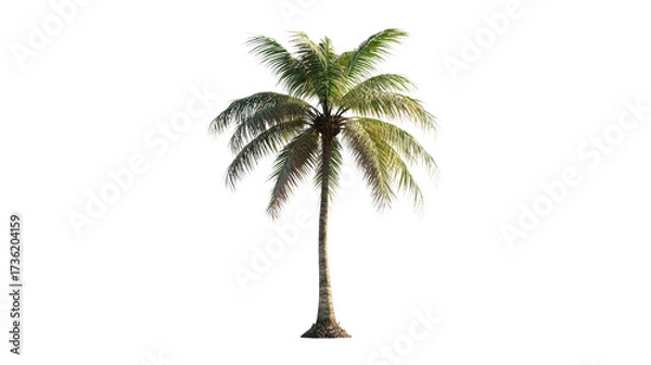 Fototapeta Coconut tree isolated on a transparent background palm